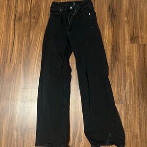 H&M Size 2 Black Wide Leg Jeans